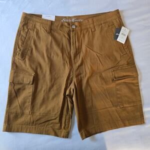NWT Eddie Bauer Hiking Cargo Shorts - Men's 36 - Burlwood Brown 9.5" Inseam
